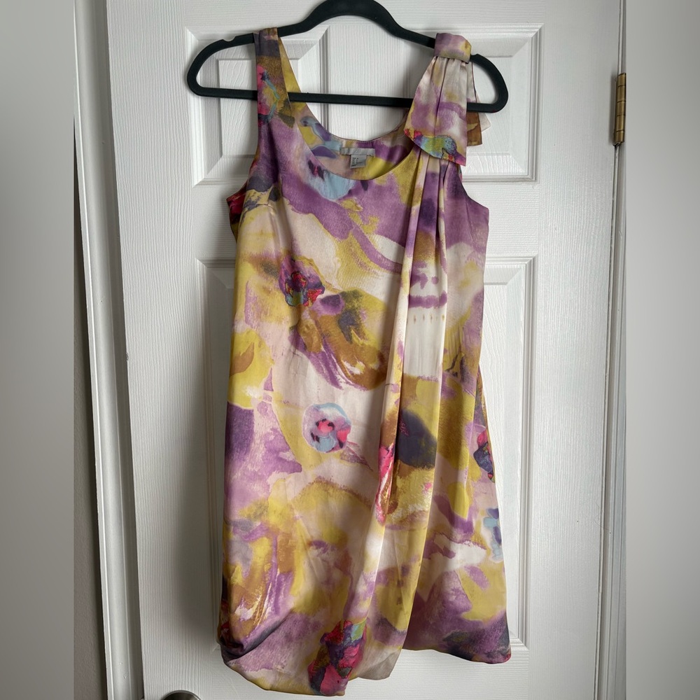 H&M Multicolor Sleeveless Mini Bubble Hem Dress